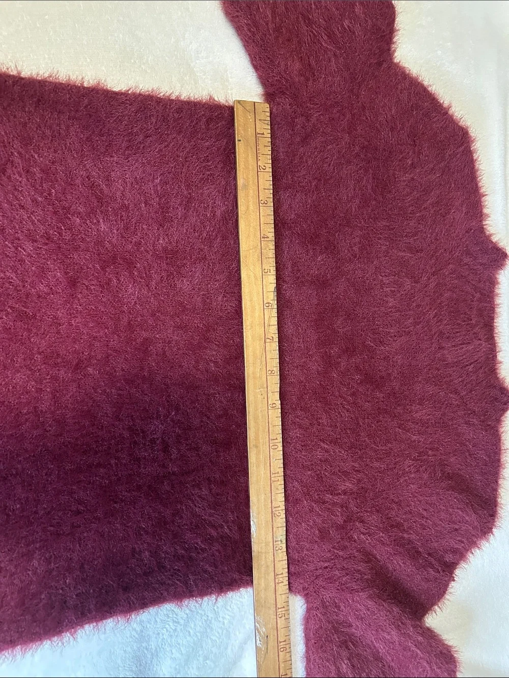 Kensie Soft Maroon Short Sleeve Crew Neck Fuzzy Sweater Small S